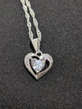 Collar corazon diamante