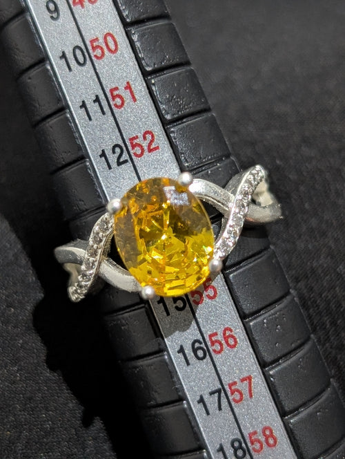 Anillo piedra amarilla 🟡